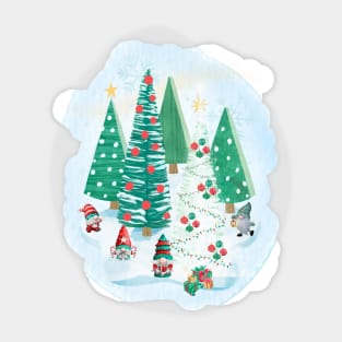 Gnome Family Christmas Sticker